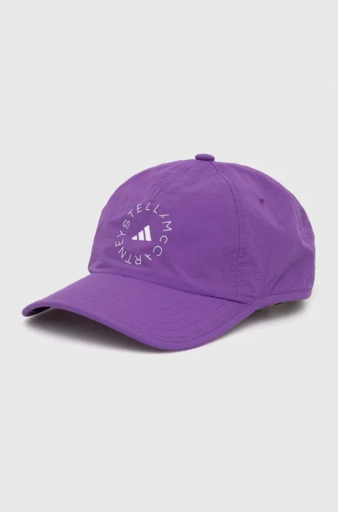 Kapa s šiltom adidas by Stella McCartney vijolična barva