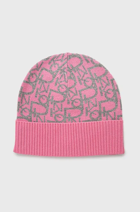 Kapa s dodatkom vune Pinko boja: ružičasta, od tanke pletenine
