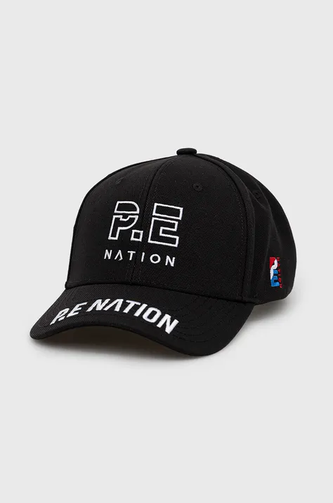 Kšiltovka P.E Nation černá barva, s aplikací