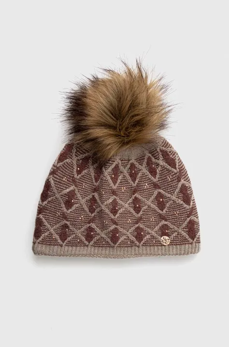 Kapa s dodatkom vune Granadilla Strebel boja: smeđa, od debele pletenine