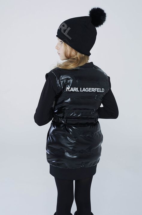 Karl Lagerfeld czapka z domieszką wełny dziecięca