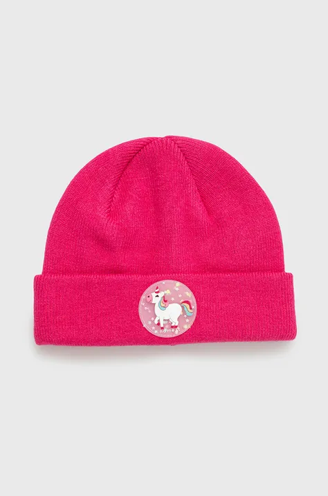Детска шапка Name it в розово от плътен трикотаж