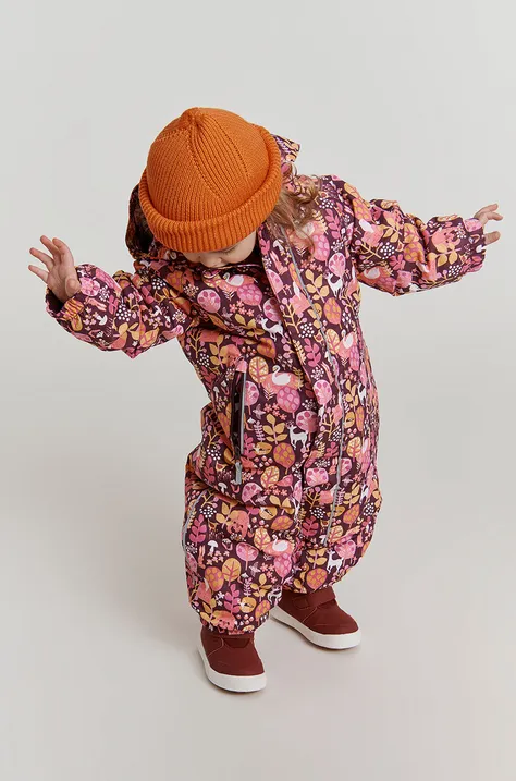 Детская хлопковая шапочка Reima цвет оранжевый из толстого трикотажа шерсть