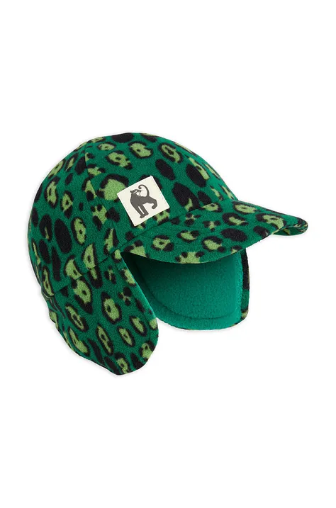 Детская шапка Mini Rodini цвет зелёный узор