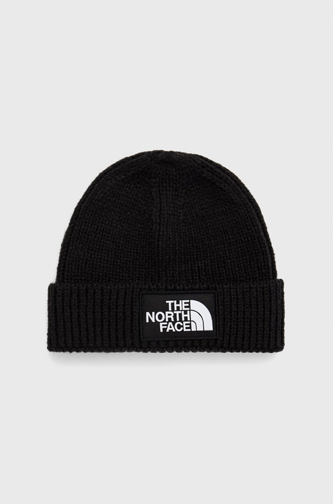 The North Face caciula copii culoarea negru, din tricot gros