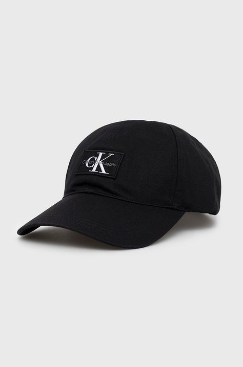 Βαμβακερό καπέλο του μπέιζμπολ Calvin Klein Jeans