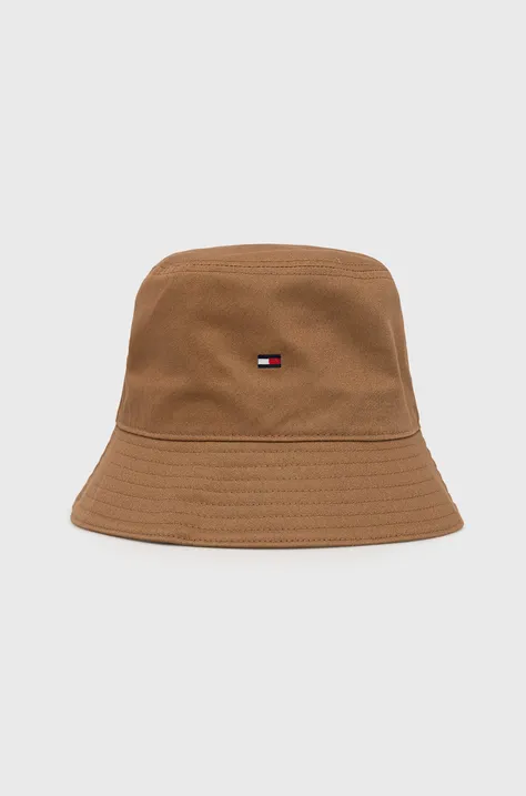 Βαμβακερό καπέλο Tommy Hilfiger χρώμα: καφέ