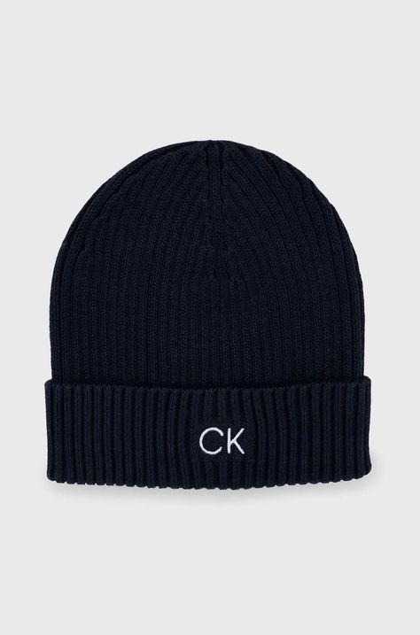 Calvin Klein czapka z domieszką kaszmiru