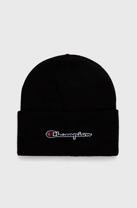 Champion czapka kolor czarny z grubej dzianiny 805678-SLI