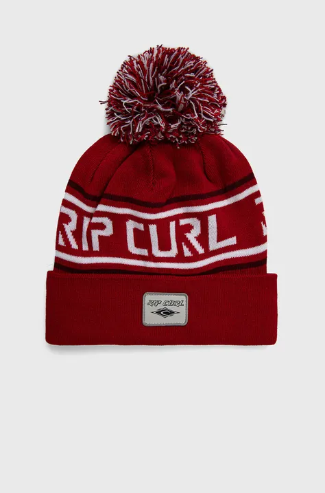 Rip Curl czapka kolor czerwony z grubej dzianiny