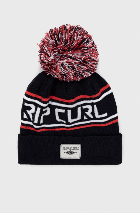 Čiapka Rip Curl tmavomodrá farba, z hrubej pleteniny,