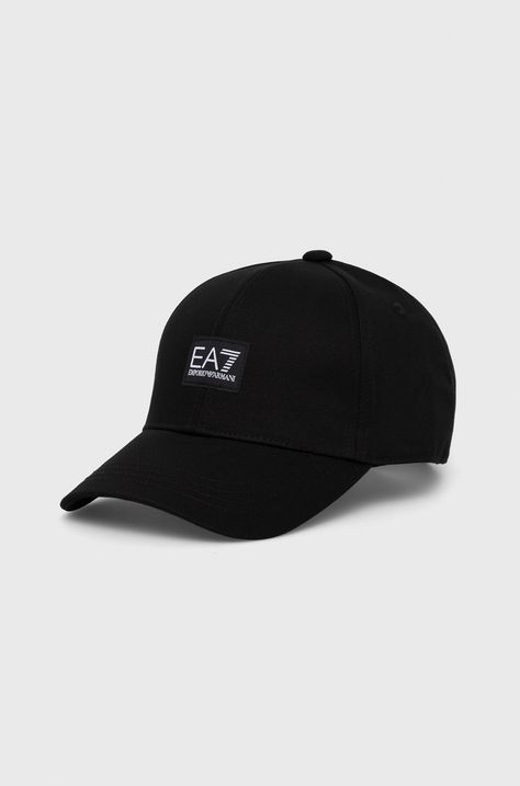 Βαμβακερό καπέλο του μπέιζμπολ EA7 Emporio Armani