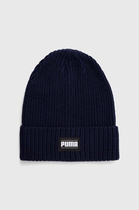 Шапка Puma цвет синий из тонкого трикотажа