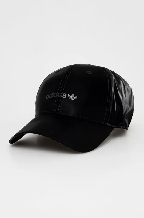 adidas Originals șapcă culoarea negru, neted