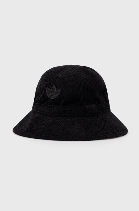 Καπέλο με κορδόνι adidas Originals χρώμα: μαύρο