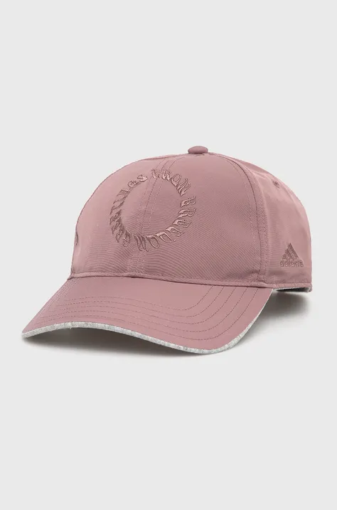 adidas czapka kolor fioletowy gładka