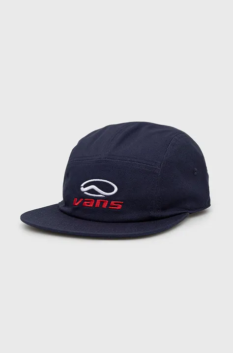 Βαμβακερό καπέλο του μπέιζμπολ Vans χρώμα: ναυτικό μπλε