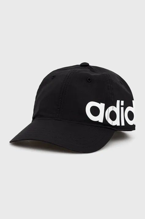 adidas czapka kolor czarny z nadrukiem