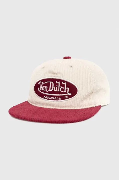 Von Dutch șapcă de baseball din bumbac culoarea rosu, cu imprimeu
