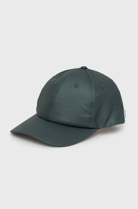 Rains czapka z daszkiem 13600 Cap kolor zielony gładka 13600.6-60.Silver.