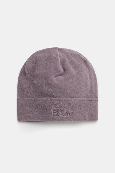 Шапка Jack Wolfskin цвет фиолетовый из тонкого трикотажа