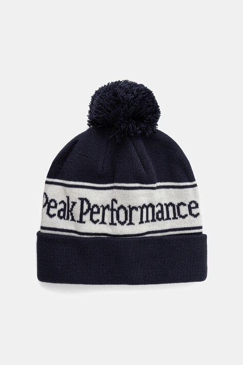 Peak Performance czapka kolor granatowy z grubej dzianiny