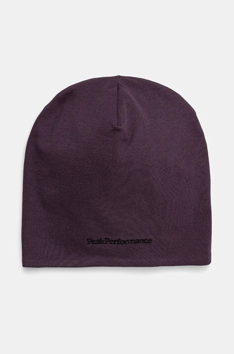 Peak Performance caciula din bumbac culoarea violet, bumbac, din tesatura neteda