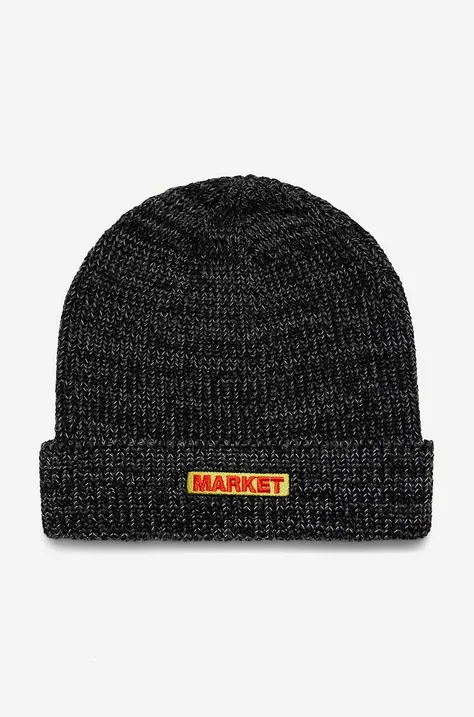 Шапка Market Reflective Bar Logo Beanie цвет чёрный 390000203.0001-black