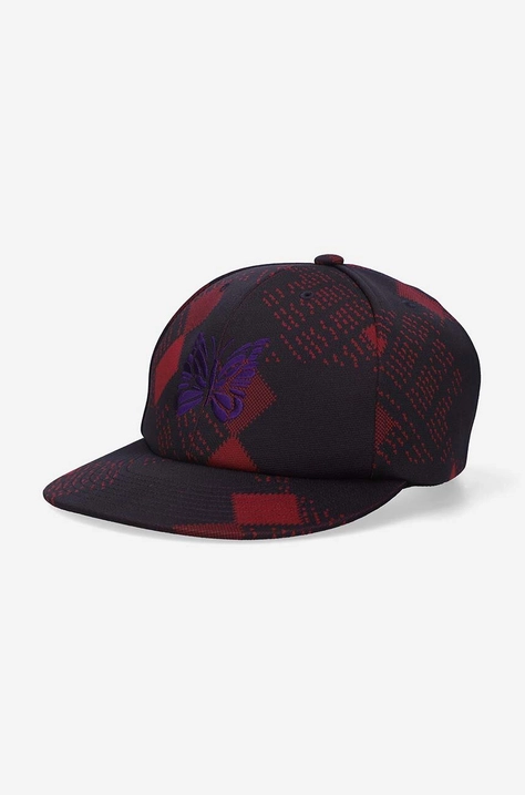 Шапка с козирка Needles Baseball Cap Poly Jq в тъмносиньо с десен