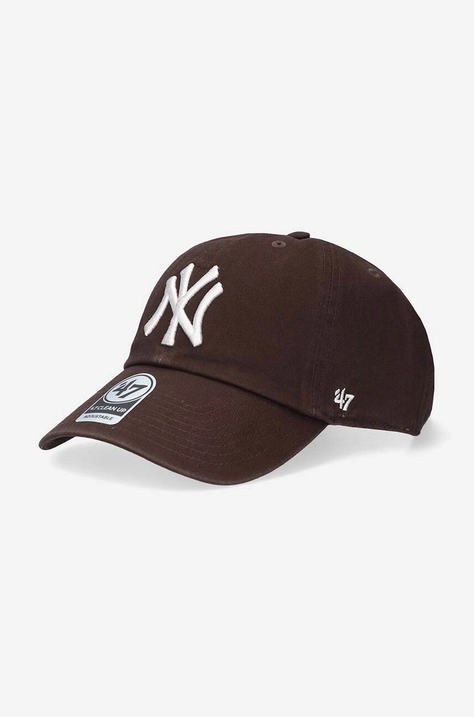 Шапка с козирка 47brand New York Yankees MLB в кафяво с апликация B-RGW17GWSNL-BW