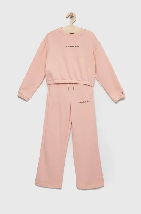 Παιδικό σετ Calvin Klein Jeans χρώμα: ροζ