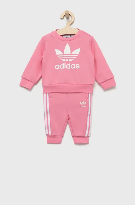 Παιδική φόρμα adidas Originals χρώμα: ροζ