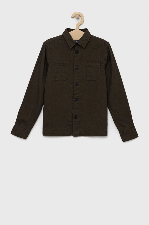 Jack & Jones camasa de bumbac pentru copii culoarea verde