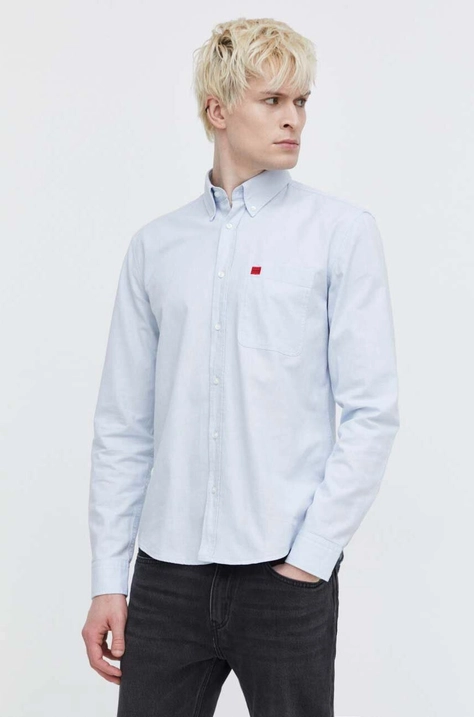 HUGO cămașă din bumbac bărbați, cu guler button-down, slim 50479302