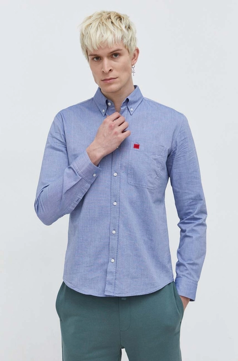 HUGO cămașă din bumbac bărbați, cu guler button-down, slim 50479302