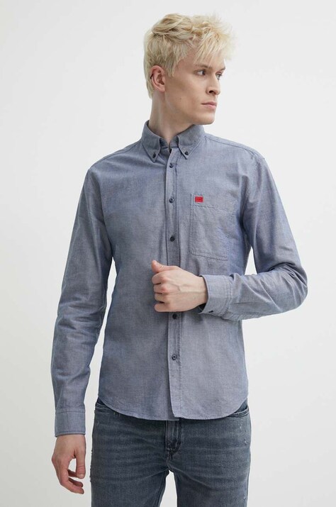 HUGO cămașă din bumbac bărbați, cu guler button-down, slim 50479302