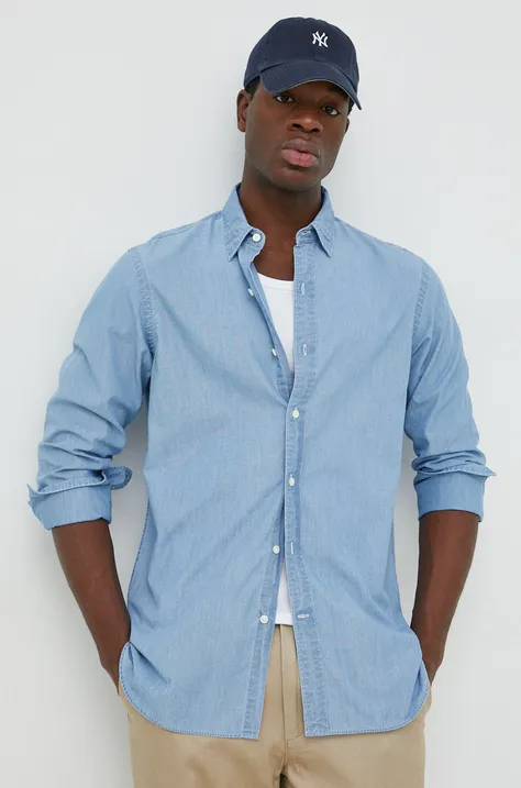 Памучна риза Polo Ralph Lauren мъжка със стандартна кройка с класическа яка