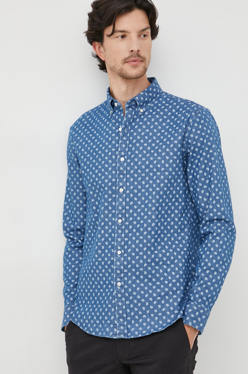 Michael Kors koszula męska slim z kołnierzykiem button-down