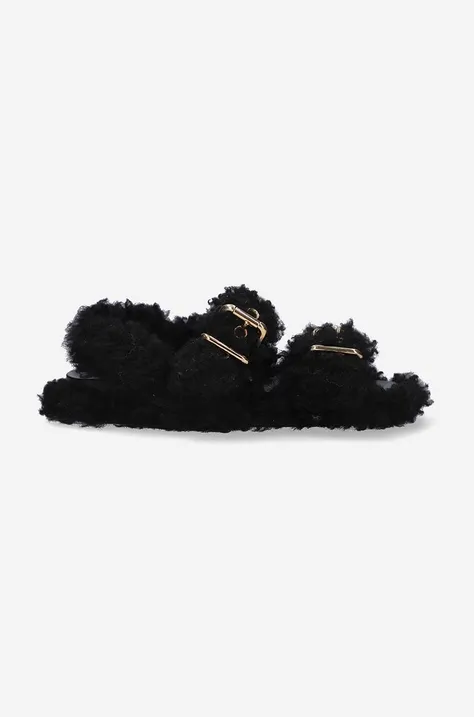 Vlněné sandály Marni Fussbett černá barva, FBMS008301.LM071-ZI635