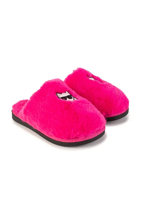 Detské papuče Karl Lagerfeld ružová farba