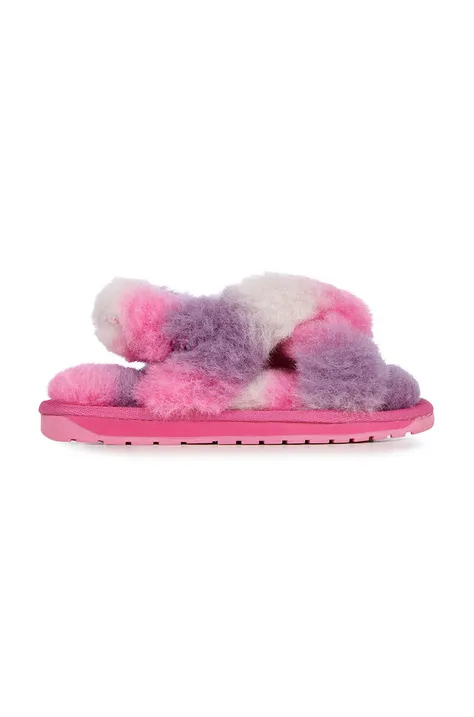 Dječje vunene papuče Emu Australia Mayberry Wild Kids, boja: ružičasta