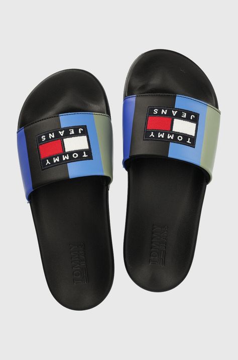 Шлепанцы Tommy Jeans Mens Block Archive Poolslide