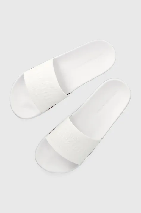 Παντόφλες Tommy Hilfiger Corporate Knitted Beach χρώμα: άσπρο