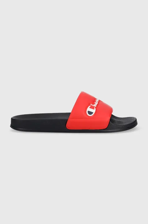 Pantofle Champion VARSITY pánské, červená barva, S21993