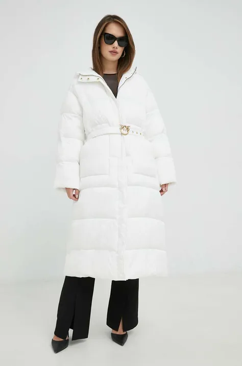 Pinko kurtka damska kolor biały zimowa