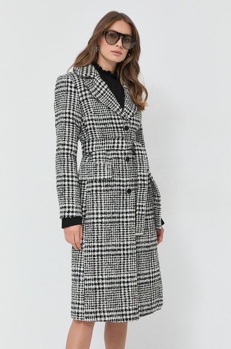 Пальто з домішкою вовни Morgan колір білий перехідне