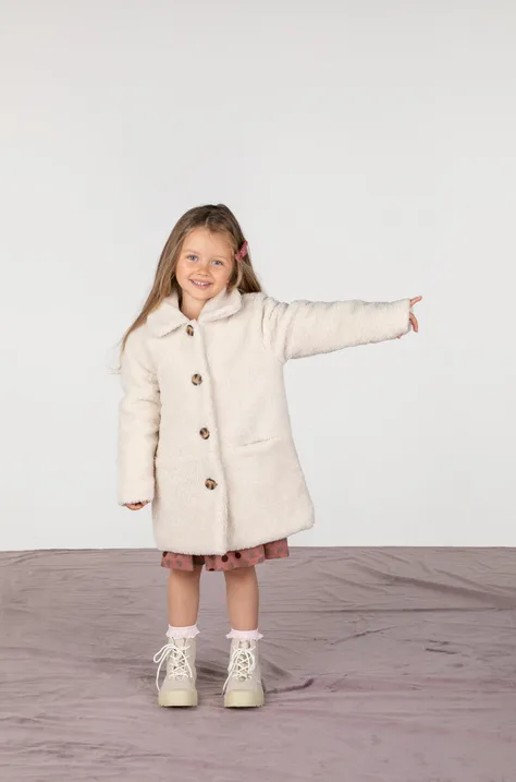 Παιδικό παλτό Coccodrillo χρώμα: μπεζ