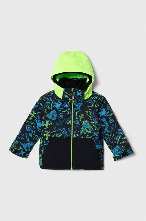 Otroška smučarska jakna Quiksilver zelena barva