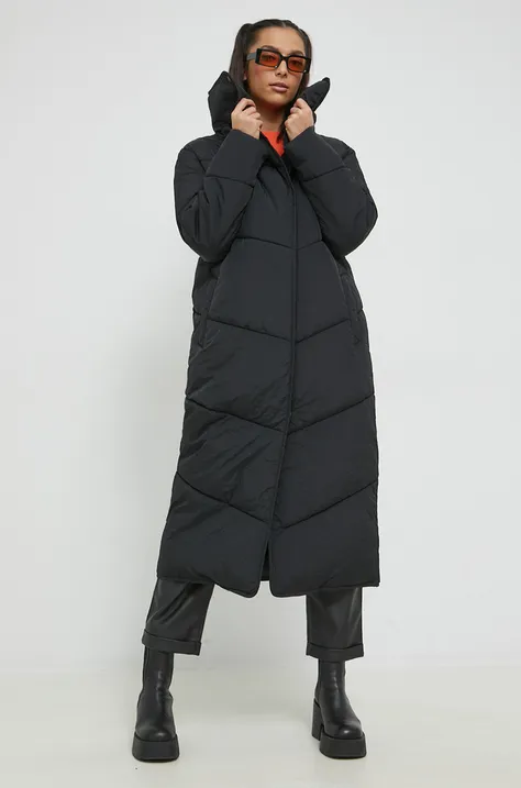 Куртка Vila жіноча колір чорний зимова oversize