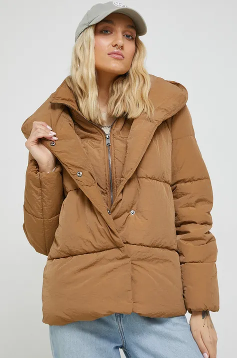 Куртка Only жіноча колір коричневий зимова